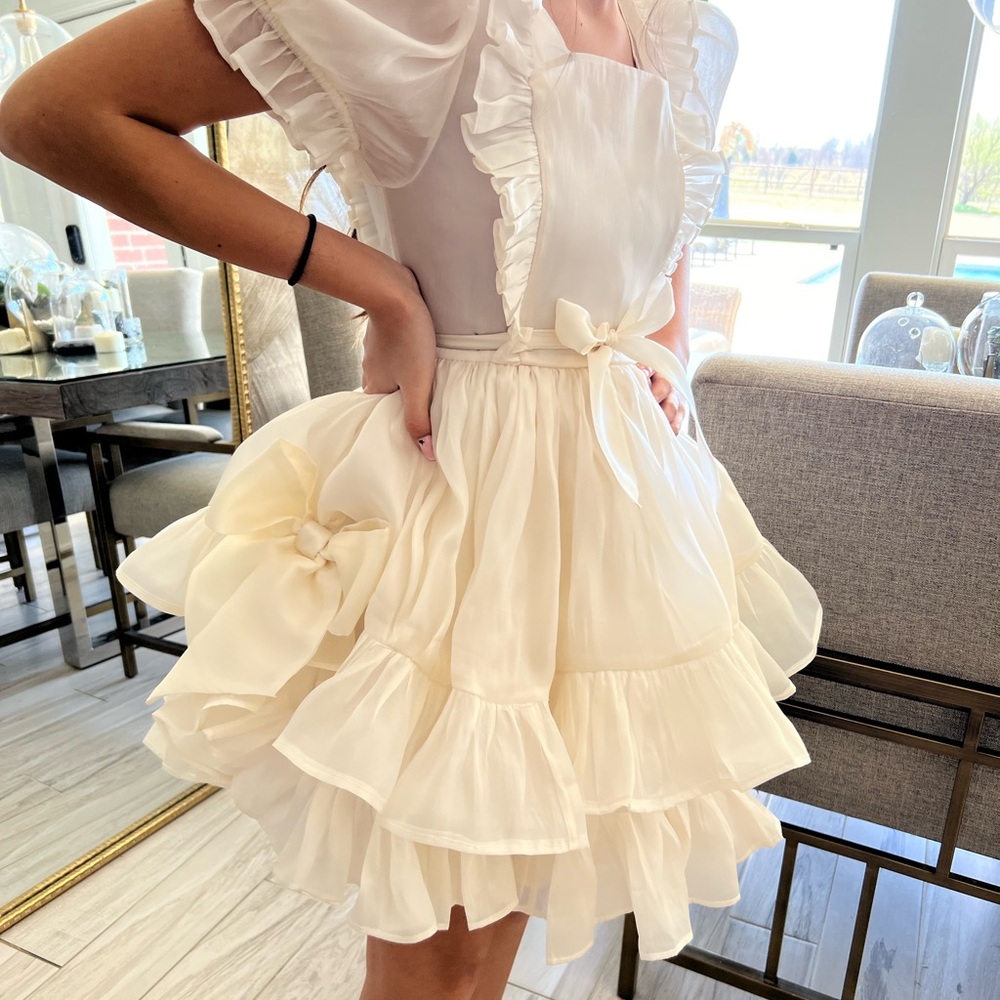 Selkie Cream Ruffle dress
